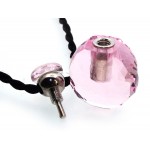 Pink Glass Perfume Bottle Style Pendant